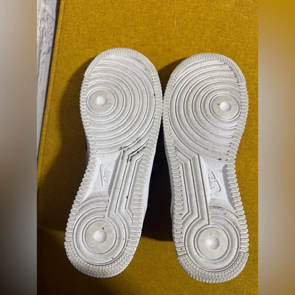 Nike Black and Gold Air Force 1 Sneakers, Size 5 (Youth) - Picture 7 of 12